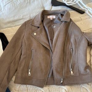 Philosophy Taupe Suede Jacket